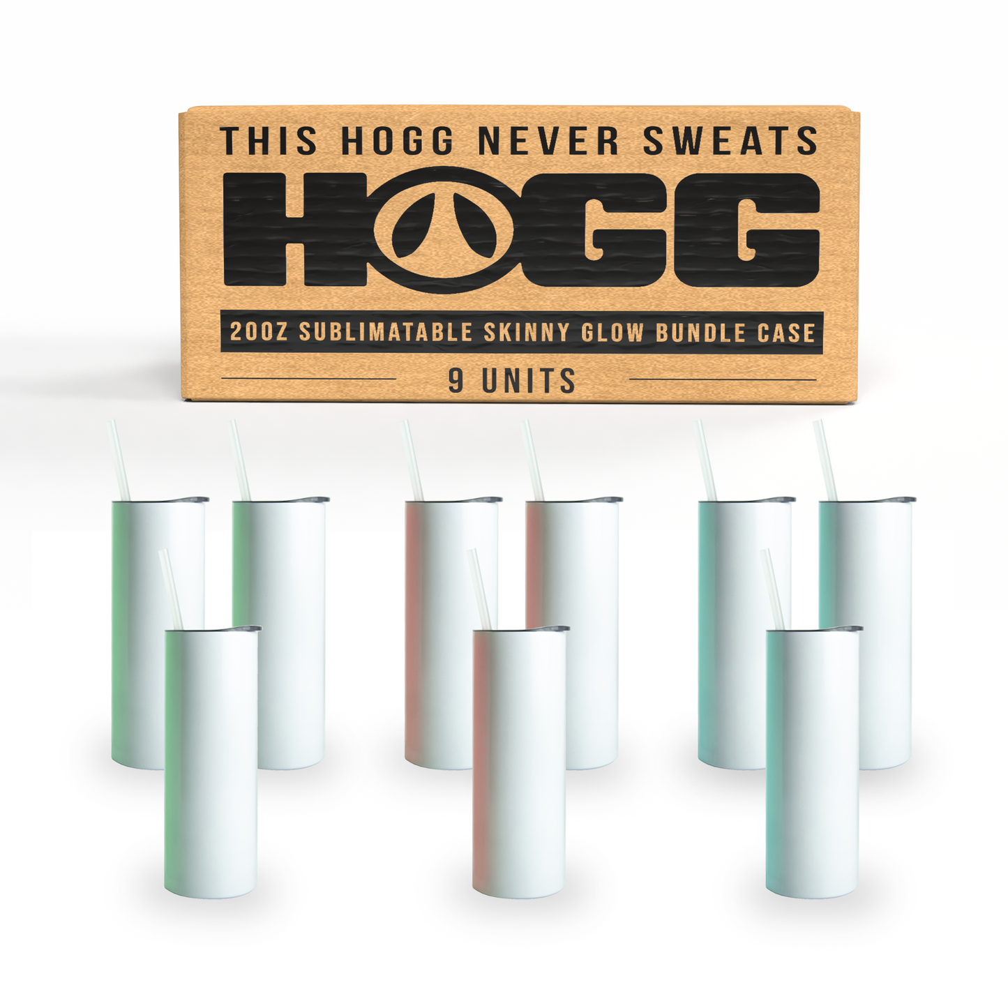 20oz SUBLIMATABLE SKINNY GLOW BUNDLE (9 UNITS)