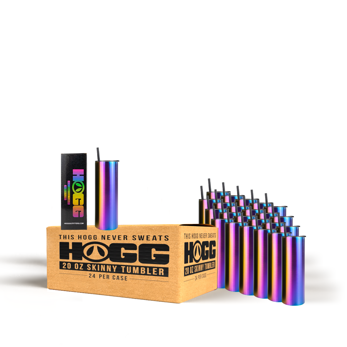 20oz ELECTROPLATED SKINNY EDGE TUMBLER CASE (24 UNITS)