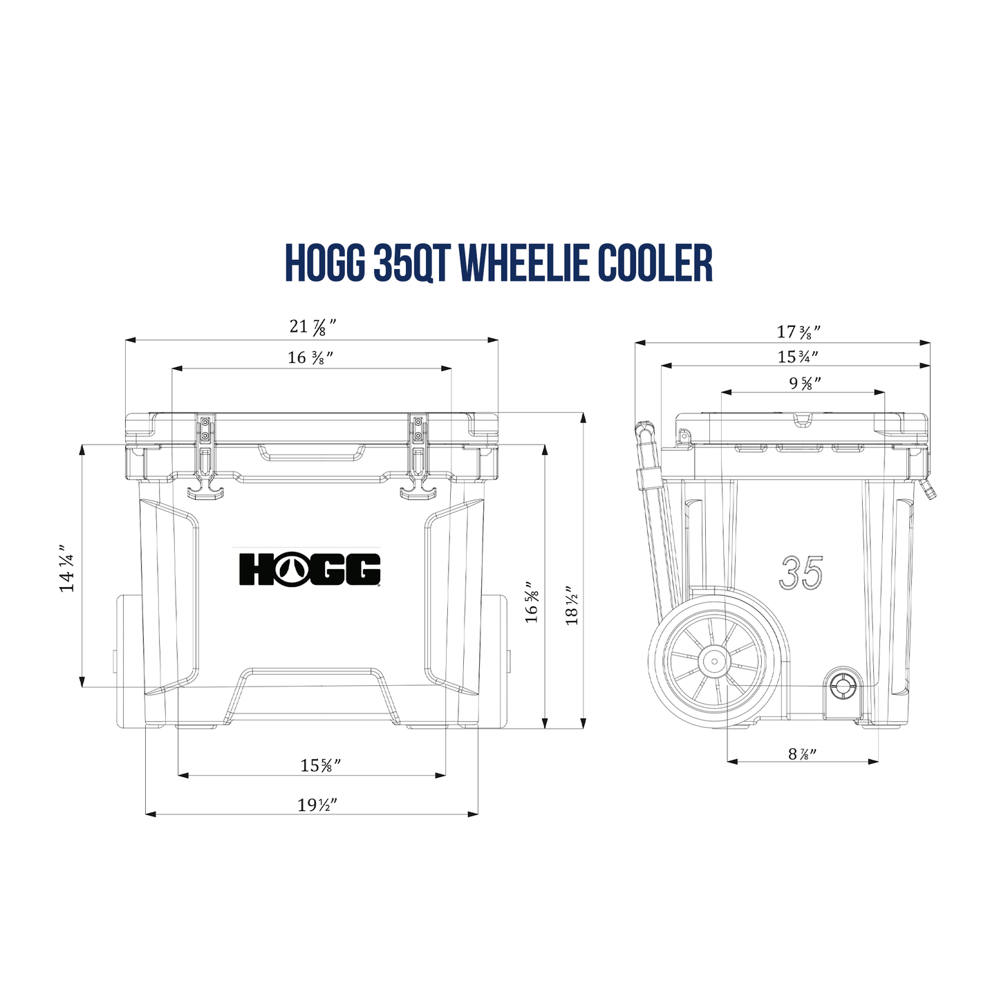 35QT WHEELIE HOGG COOLERS