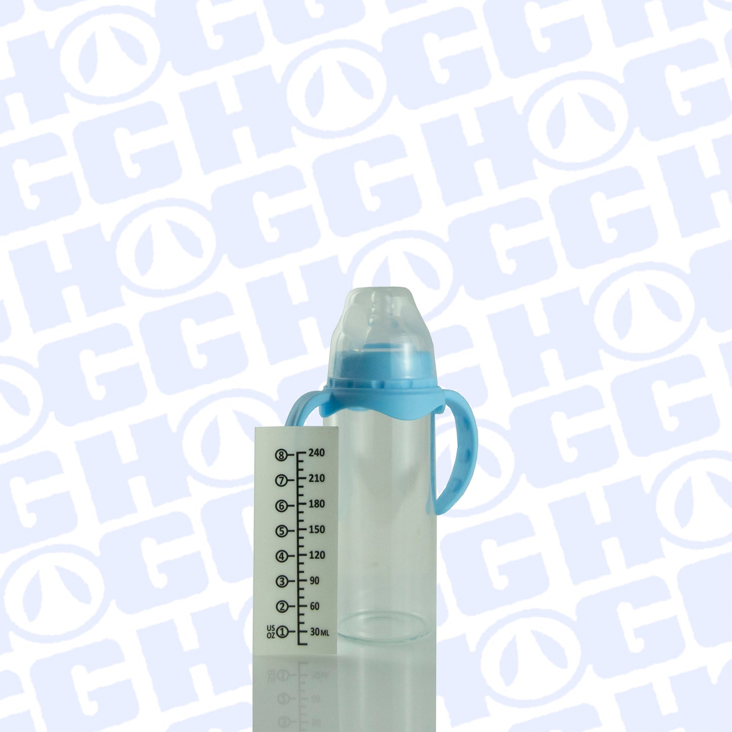 12oz SUBLIMATABLE GLASS BABY BOTTLE CASE (25 UNITS) - BLUE