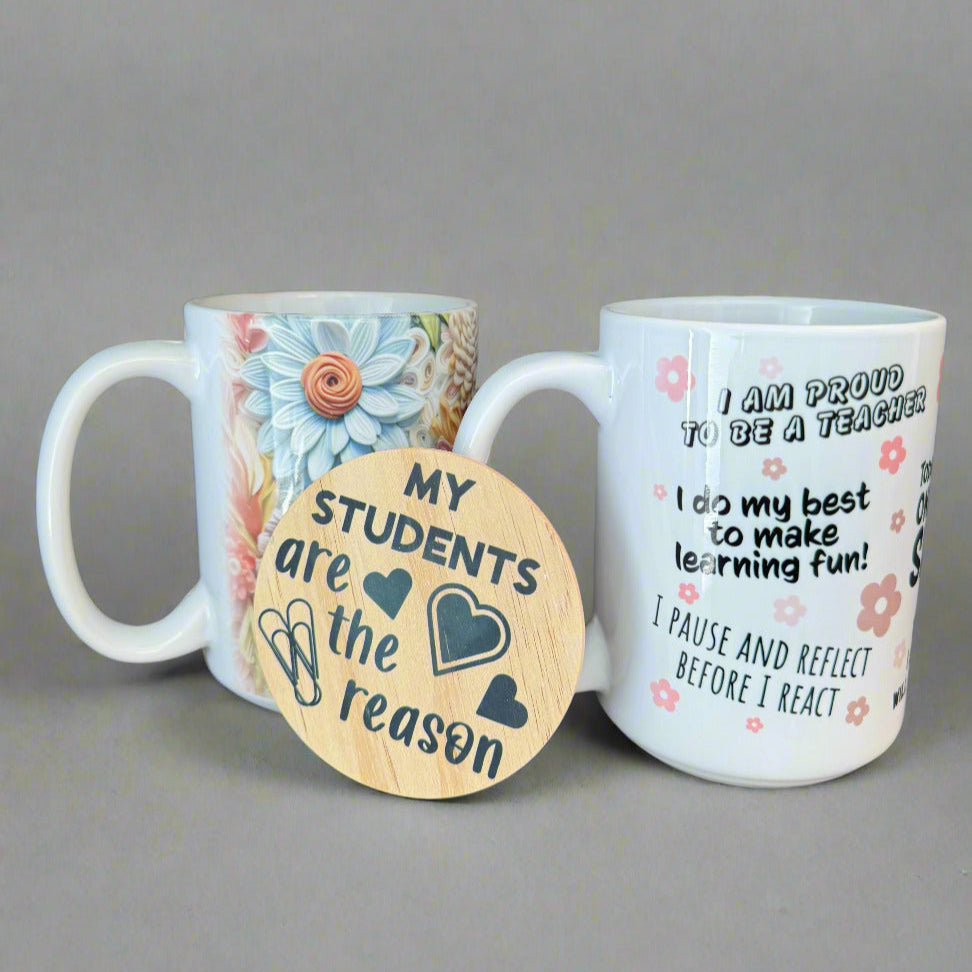 SUBLIMATABLE BAMBOO LID FOR 15oz CERAMIC MUG