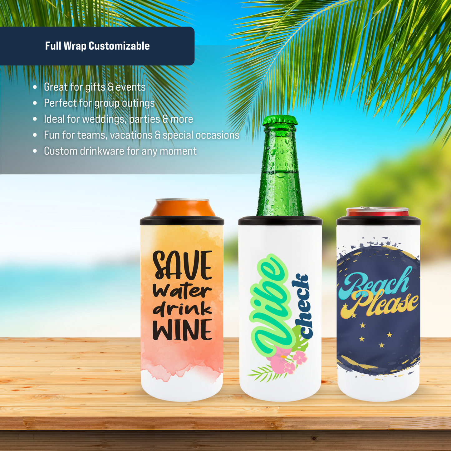 SUBLIMATABLE 4 IN 1 CAN COOLER