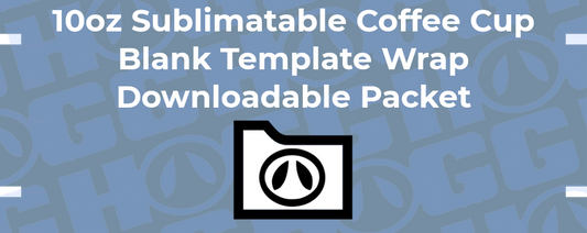 10oz SUBLIMATABLE COFFEE CUP WRAP TEMPLATE