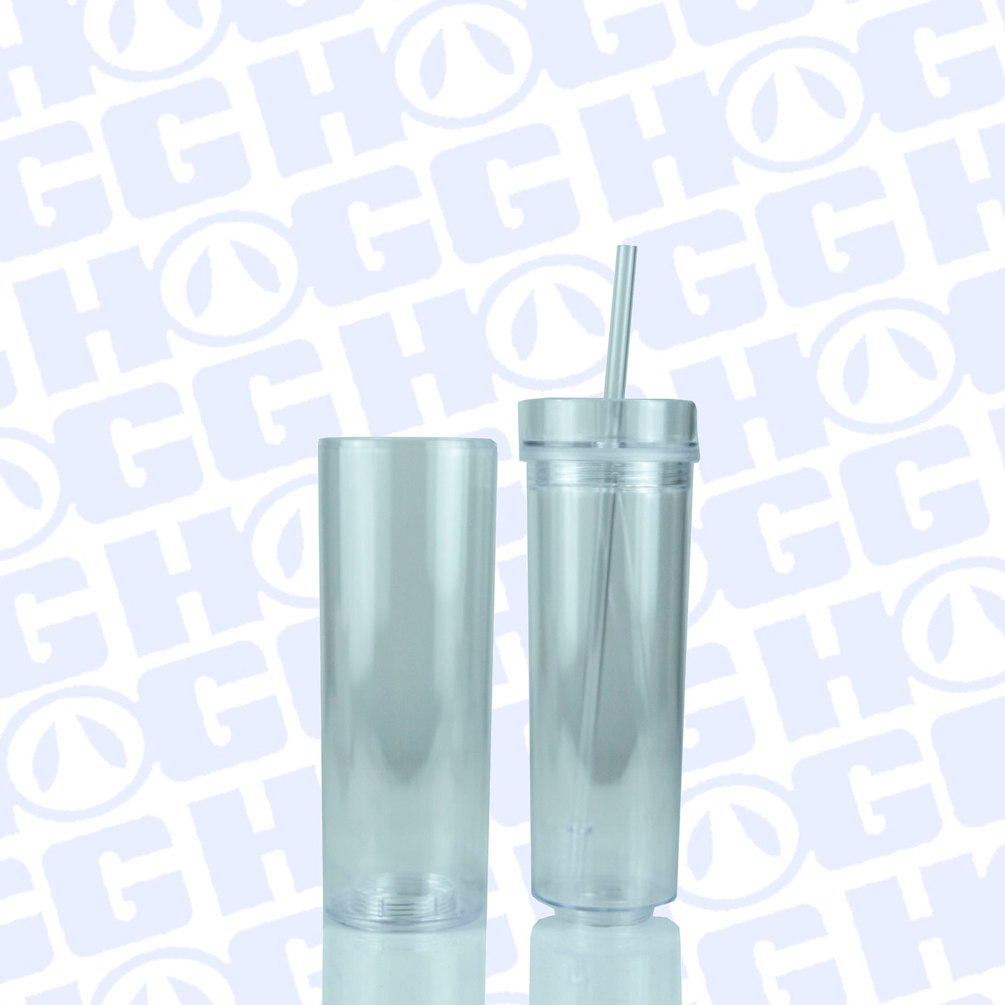 16oz GLITTER GLOBE ACRYLIC SKINNY TUMBLER CASE (25 UNITS)