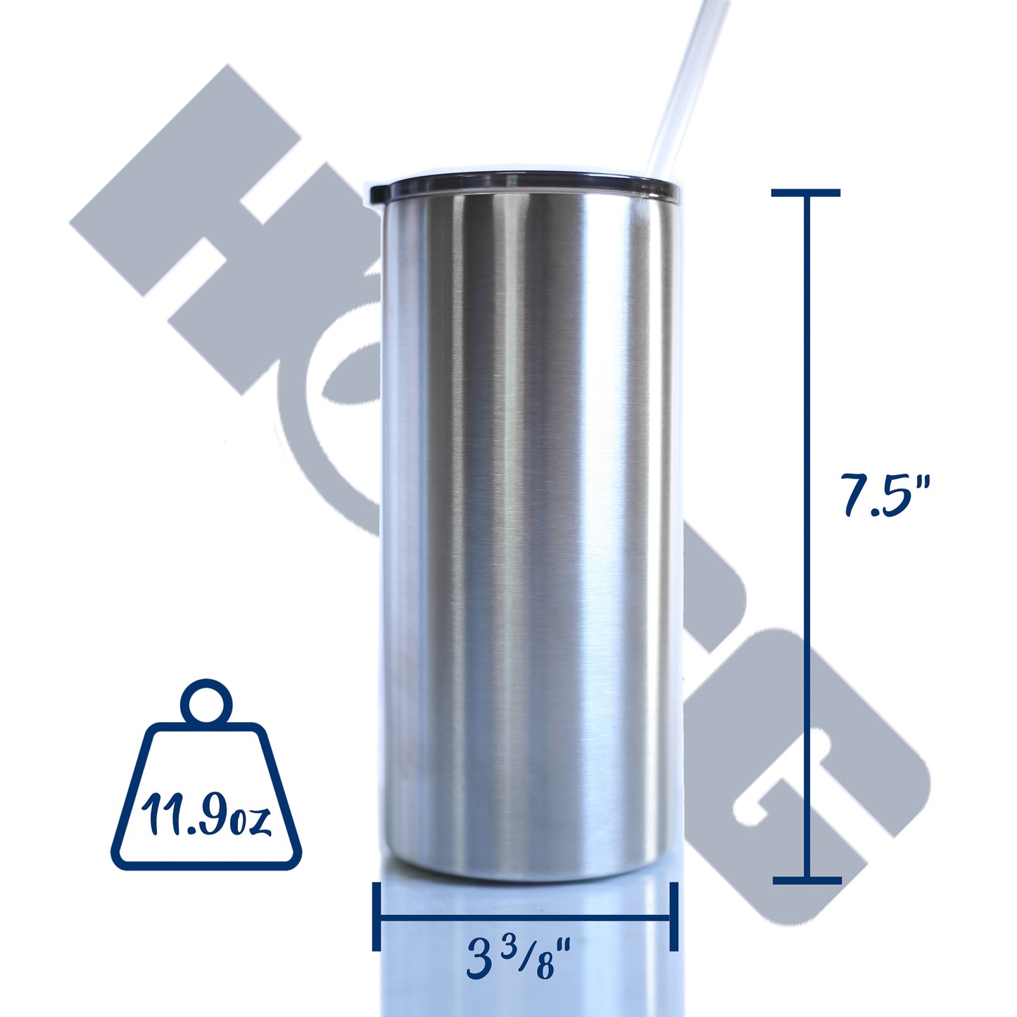 22oz SUBLIMATABLE FATTY W/ STRAW