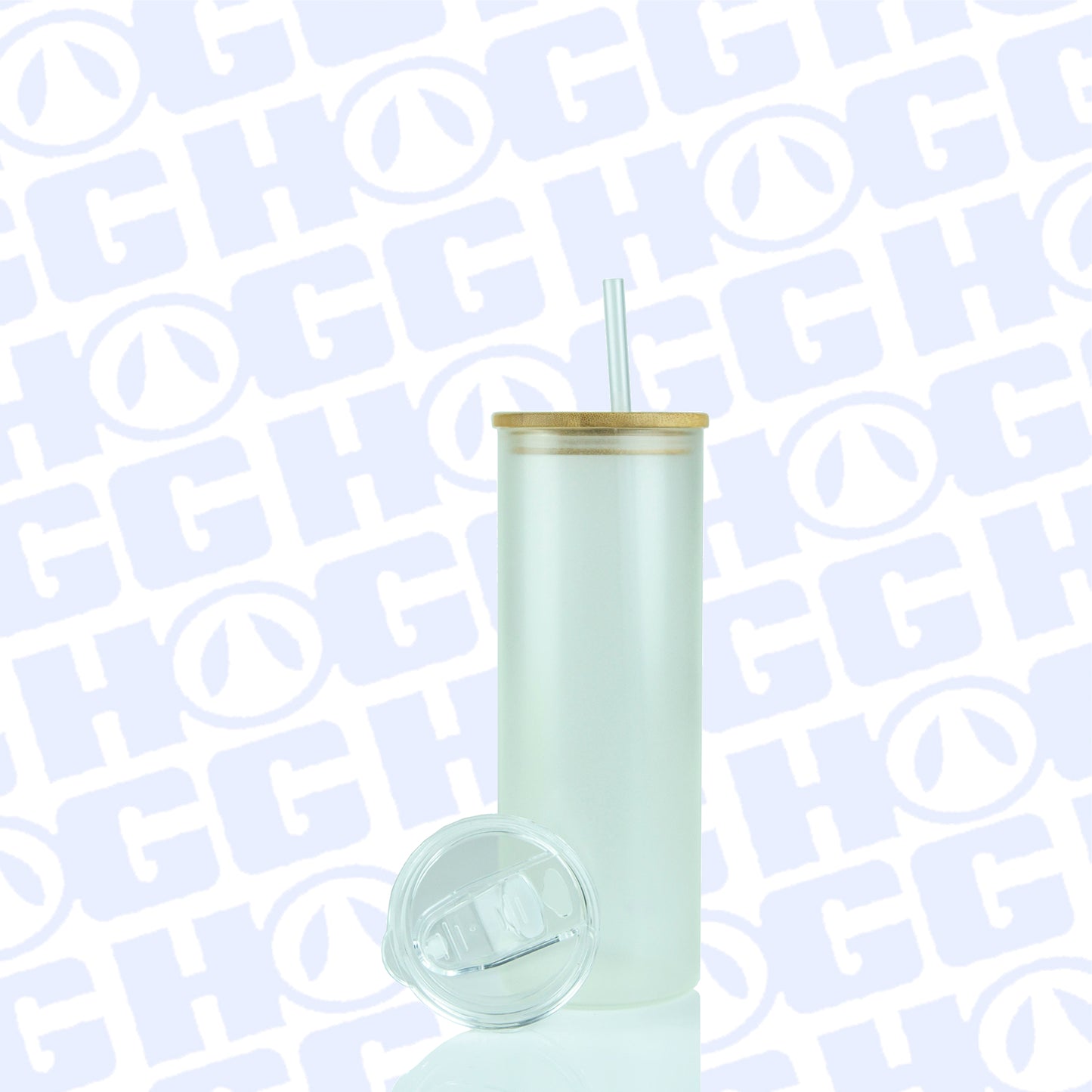 20oz SUBLIMATABLE GLOW GLASS SKINNY TUMBLER CASE (25 UNITS) - YELLOW