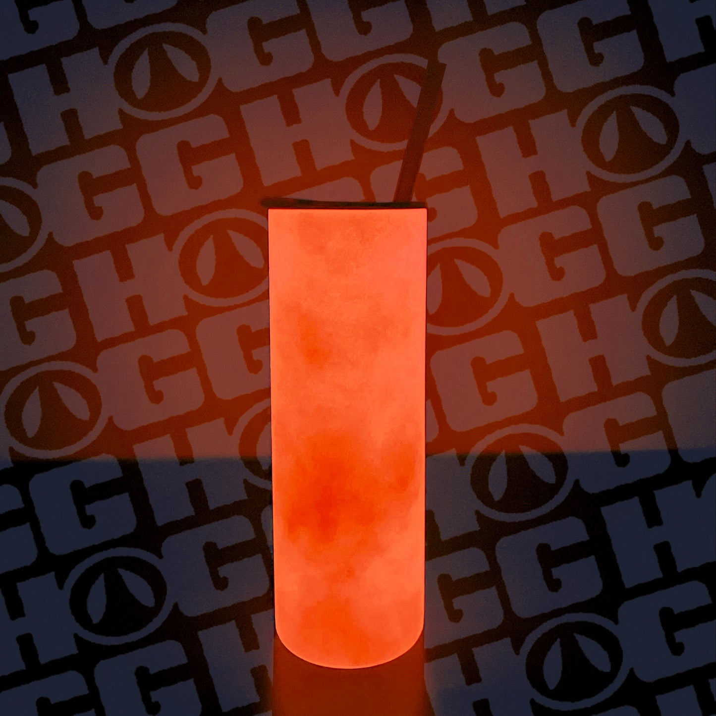 20oz SUBLIMATABLE GLOW SKINNY TUMBLER CASE (24 units) - RED/ORANGE