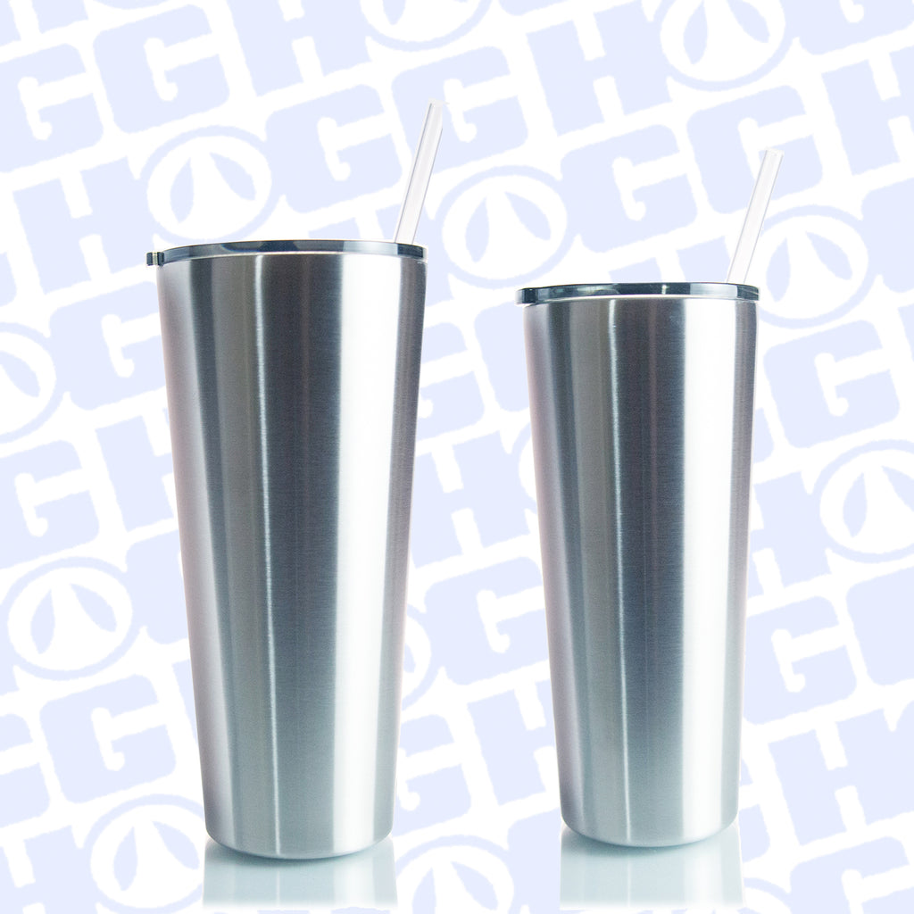 Slim Bundle - 32oz Slim & 22oz Slim W/ Straws - 12 Of Each (24 Units) – The  Stainless Depot