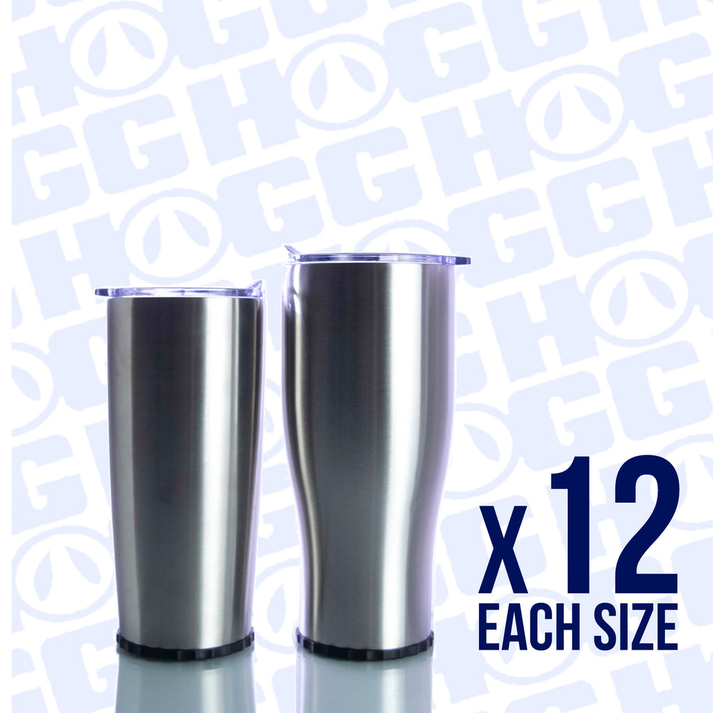 Slim Bundle - 32oz Slim & 22oz Slim W/ Straws - 12 Of Each (24 Units) – The  Stainless Depot