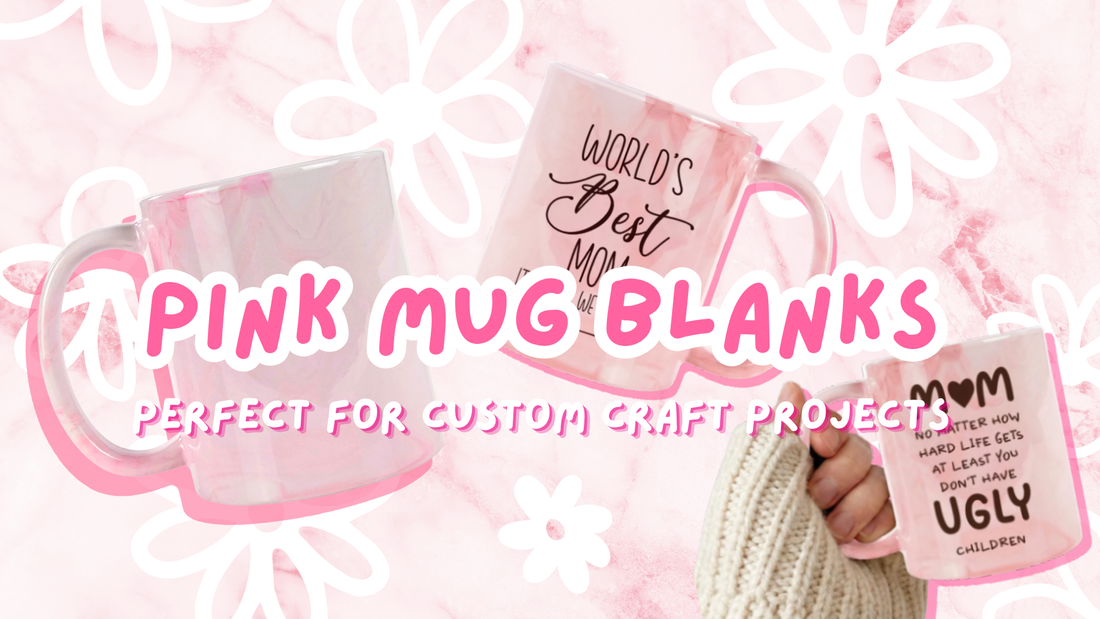 Pink Mug Blanks Perfect for Custom Craft Projects
