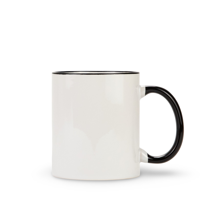 11oz Sublimatable Ceramic Mug - Black Rim & Handle Case (36 Units)