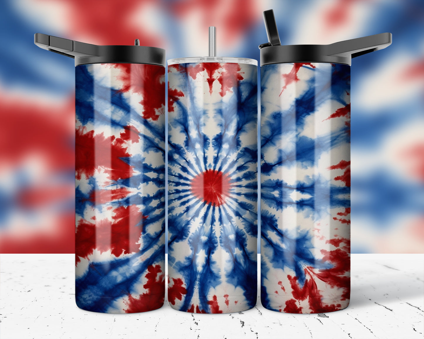 ASSORTED READY TO PRESS SUBLIMATION PRINTS FOR 20oz STRAIGHT SKINNY TUMBLERS (10 PACK) - PATRIOTIC