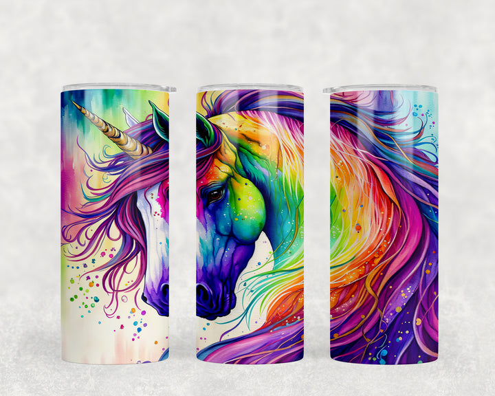 Assorted Ready to Press Sublimation Prints for 20oz Straight Skinny Tumblers (10 Pack) - Collection a | Rainbow