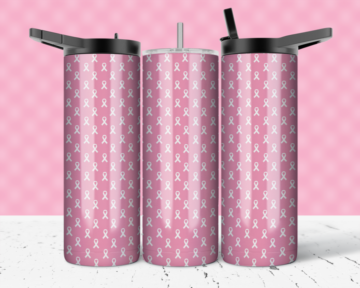 Assorted Ready to Press Sublimation Prints for 20oz Straight Skinny Tumblers (10 Pack) - Breast Cancer Awareness 2