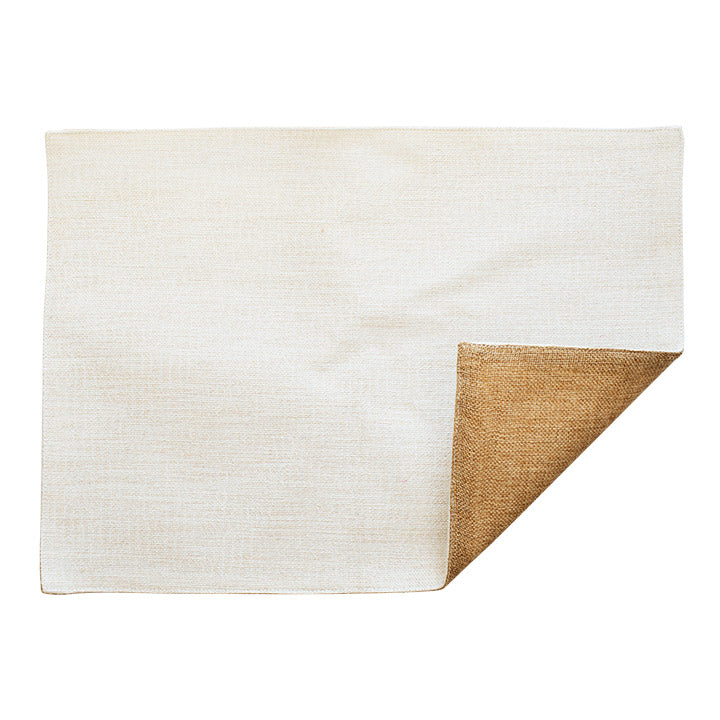 Sublimatable Linen Placemat w/ Beige Back - detail view | sublimatable home decor blank
