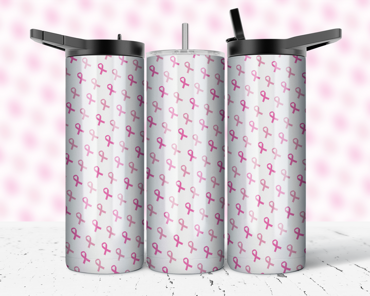 Assorted Ready to Press Sublimation Prints for 20oz Straight Skinny Tumblers (10 Pack) - Breast Cancer Awareness 2