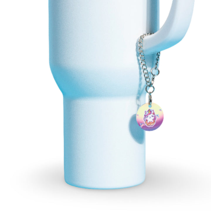 Sublimatable Tumbler Charm Tag - 12 Pack - top view | sublimatable accessory blank