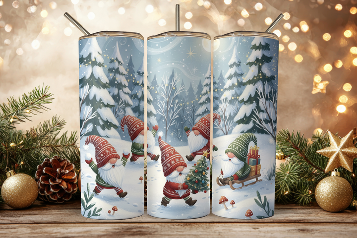 Digital Sublimation Designs - Holiday 2025 Tumbler Wraps — 40oz Big Swig — Gumdrop Gingerbread