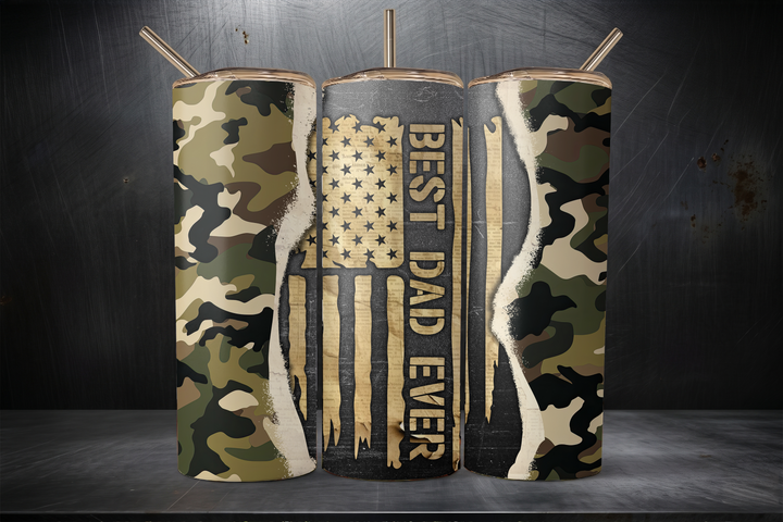 Digital Sublimation Designs - Legendary Dad Tumbler Wraps — 20oz Skinny — Best Dad Ever
