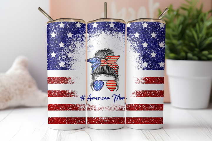 Digital Sublimation Designs - America 250 Tumbler Wraps — 40oz Big Swig — Vivid Patriotic Stars