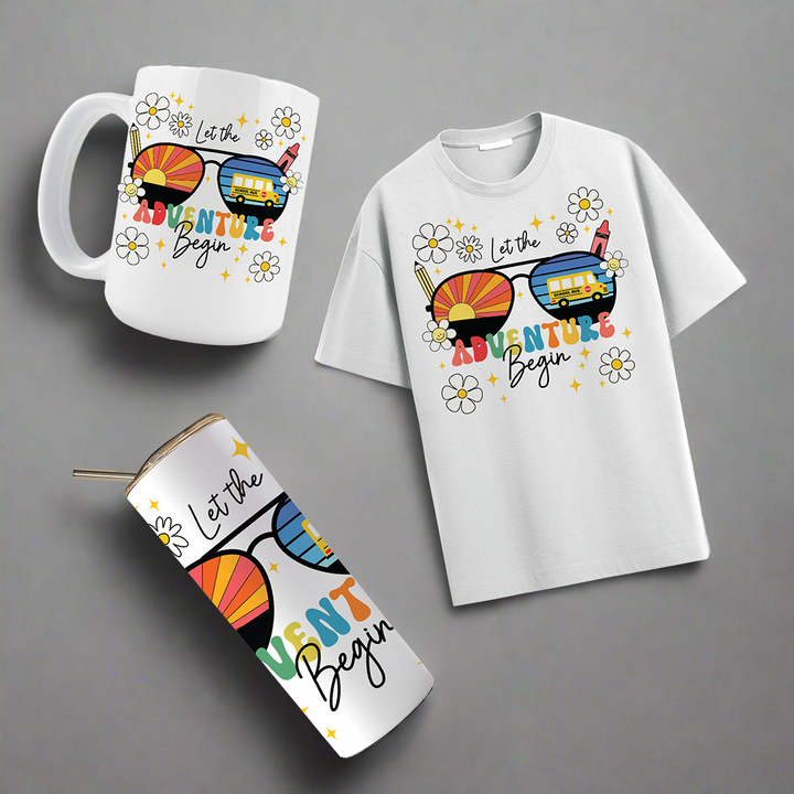 Multi Product Use - Digital Sublimation Designs - Back to School Teachers — Let the Adventure Begin