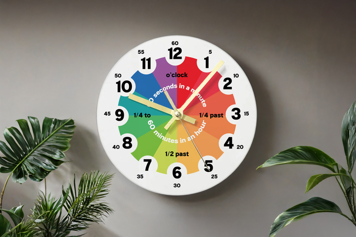 Digital Sublimation Designs - Classroom Clocks — Sublimatable Clock — Colorful Time Learning