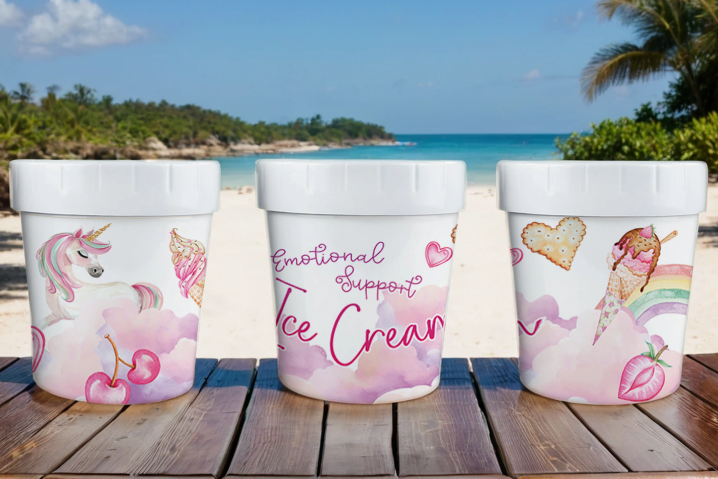 DIGITAL SUBLIMATION DESIGNS - ICE CREAM CONTAINER
