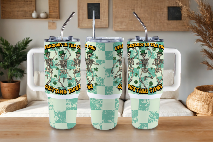 Digital Sublimation Designs - St. Patricks Day Collection Tumbler Wraps — 40oz Big Swig — Getting Tipsy
