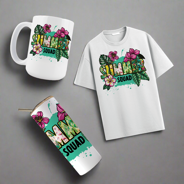 Multi Product Use - Digital Sublimation Designs - Vibrant Beach — Summer Squad