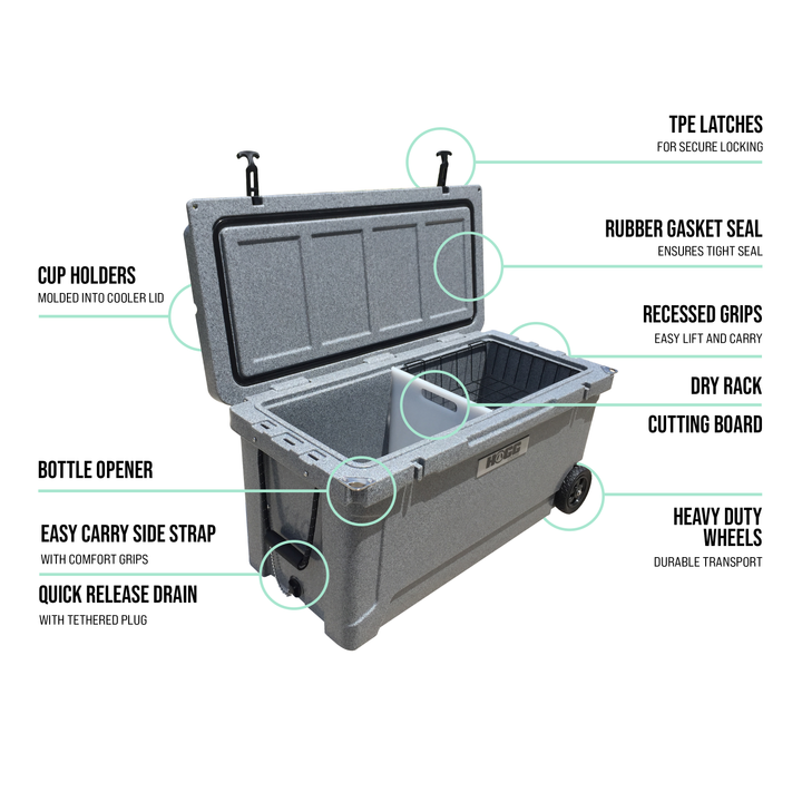110qt Hogg Coolers — Frosted Gray