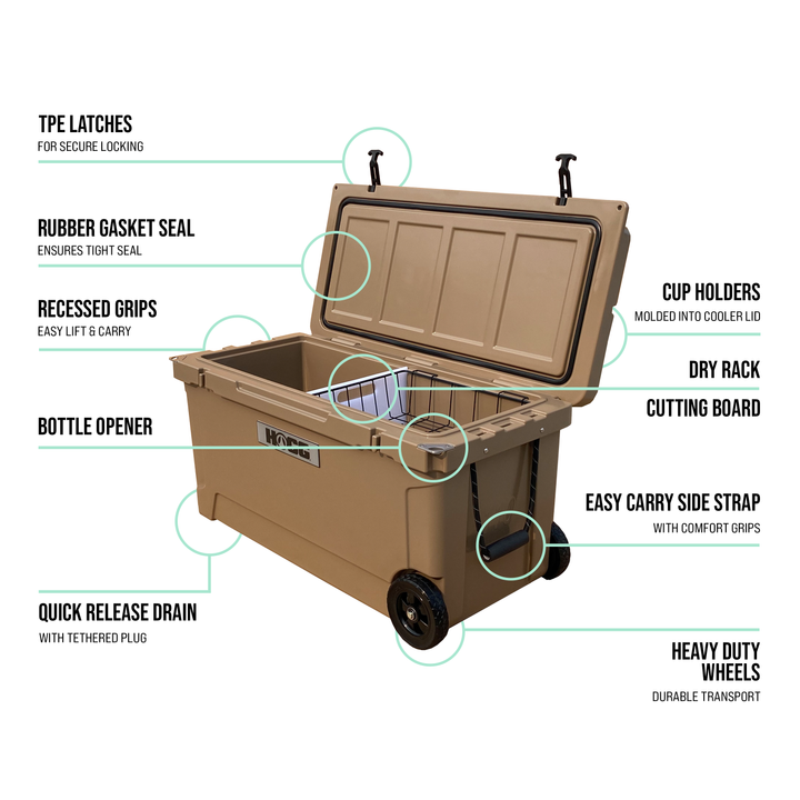 110qt Hogg Coolers — Mushroom