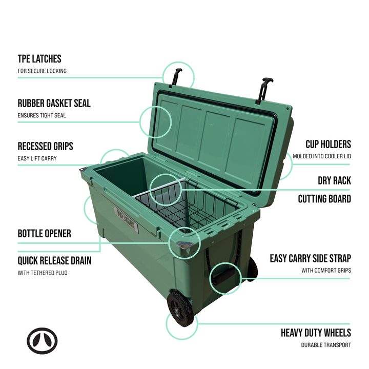 65qt Hogg Coolers — Panama Green