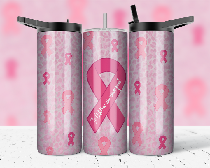 Assorted Ready to Press Sublimation Prints for 20oz Straight Skinny Tumblers (10 Pack) - Breast Cancer Awareness 2