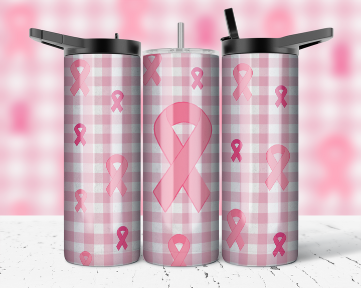 Assorted Ready to Press Sublimation Prints for 20oz Straight Skinny Tumblers (10 Pack) - Breast Cancer Awareness 2