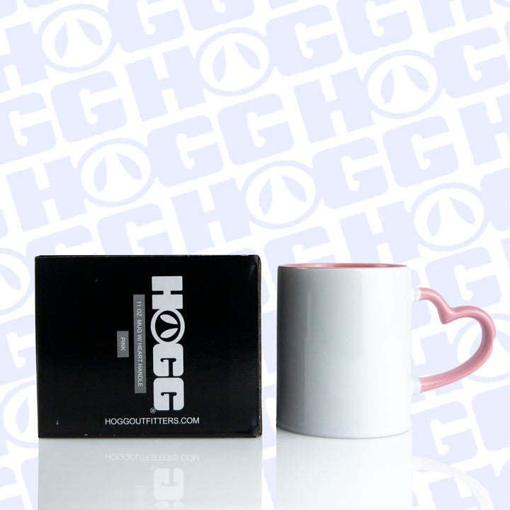 11oz Sublimatable Mug W/ Heart Handle - Pink | Pink