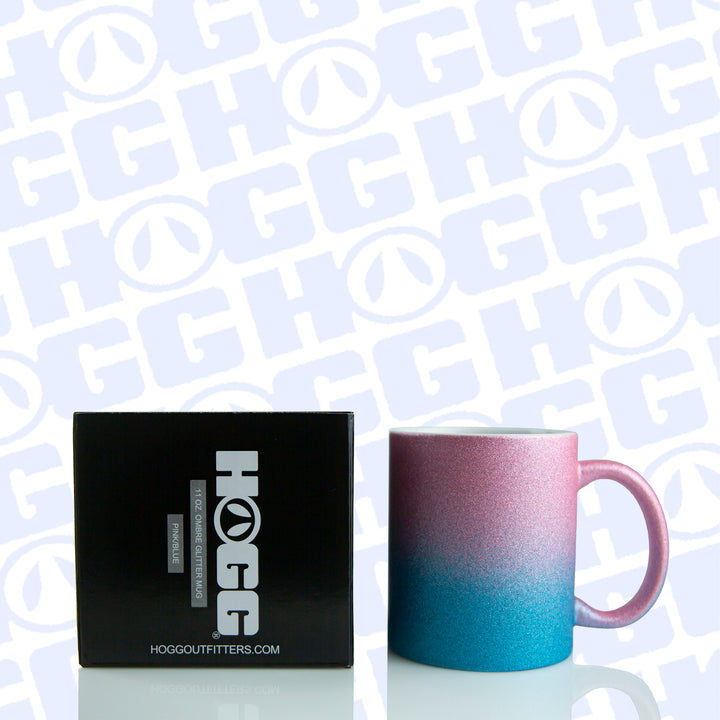 11oz Sublimatable Ombre Glitter Mug Case (24 Units) - Pink/Blue
