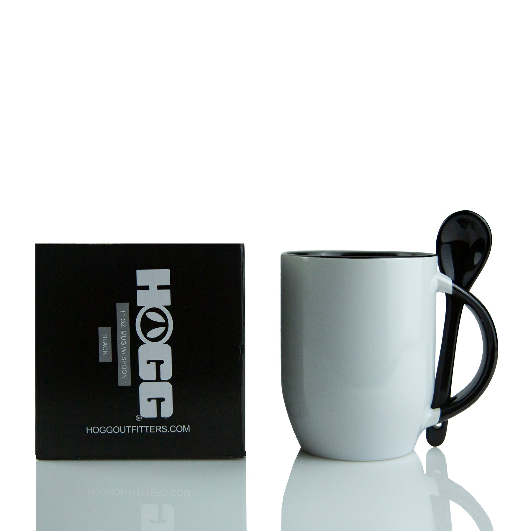 11oz SUBLIMATABLE MUG w/ SPOON CASE (24 UNITS) - BLACK