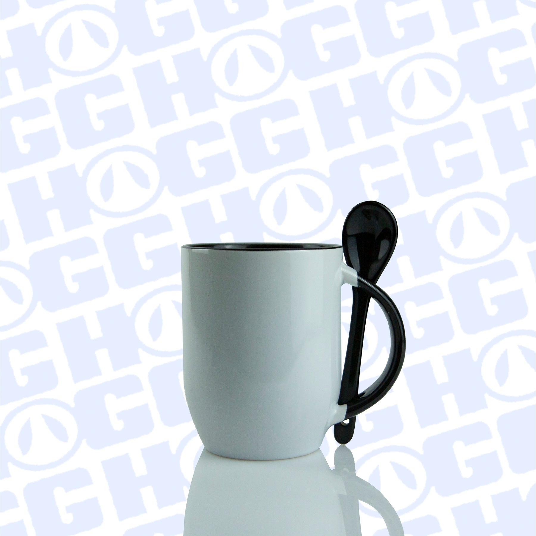 11oz SUBLIMATABLE MUG w/ SPOON CASE (24 UNITS) - BLACK