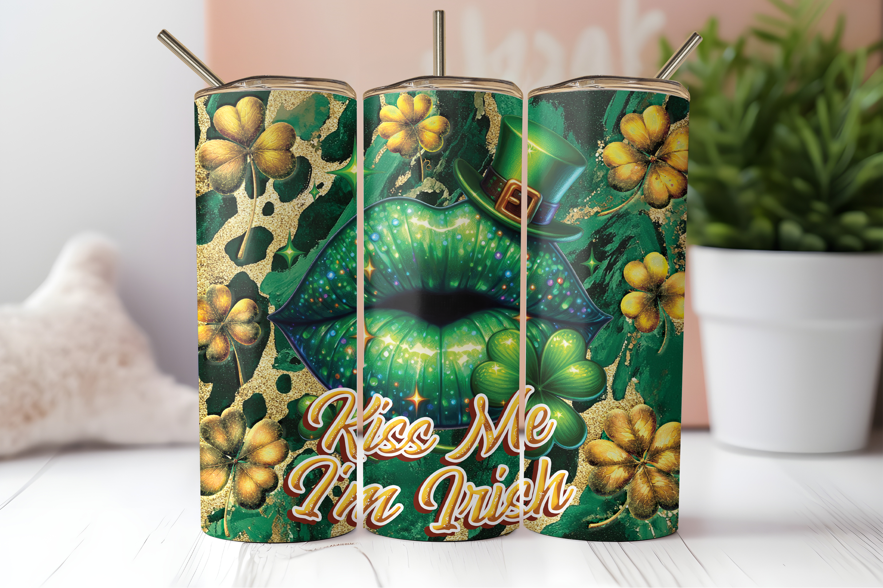 ASSORTED READY TO PRESS SUBLIMATION TUMBLER PRINTS (12 PACK) - ST. PATRICKS