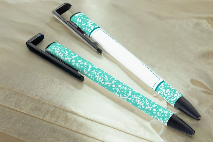 Digital Sublimation Designs - School Pen Wraps — Sublimatable Pen — Composition Notebook (Turquoise)