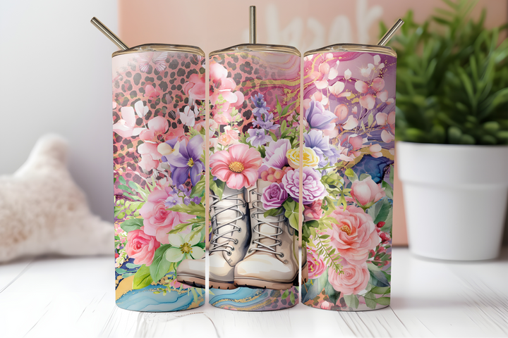 Digital Sublimation Designs - Spring Bloom Collection Tumbler Wraps — 40oz Big Swig — Moo Flowers