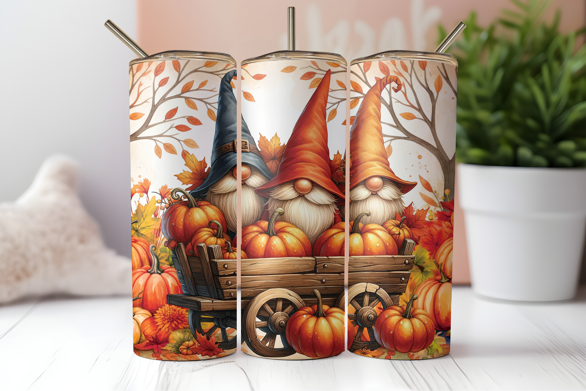 Designs de sublimation numérique - 3 habillages de gobelet d'Halloween