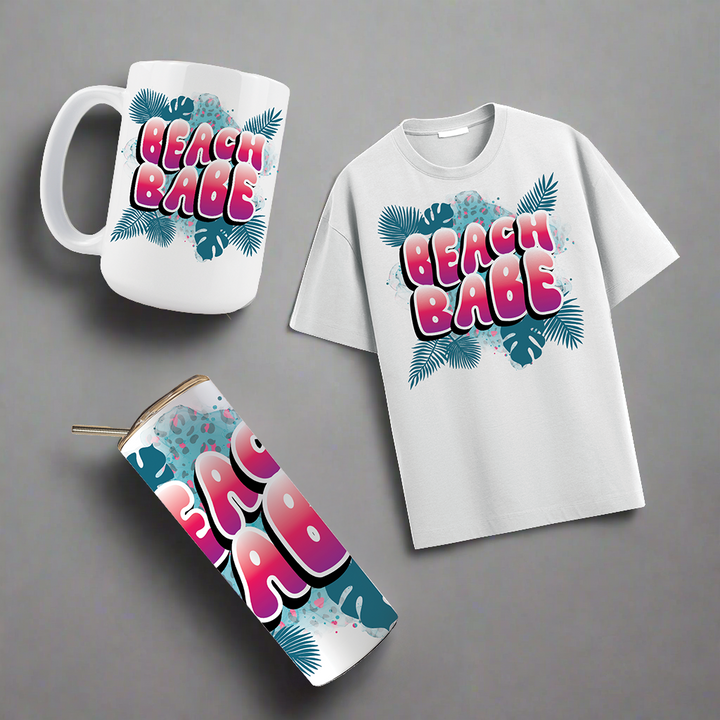 Multi Product Use - Digital Sublimation Designs - Vibrant Beach — Beach Babe
