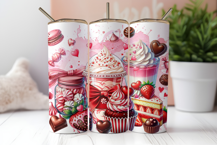 Digital Sublimation Designs - Xoxo Collection Tumbler Wraps — 40oz Big Swig — Watercolor Heart