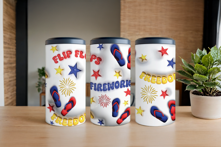 Digital Sublimation Designs - Fourth of July Tumbler Wraps — 40oz Big Swig — Coquette Cherry