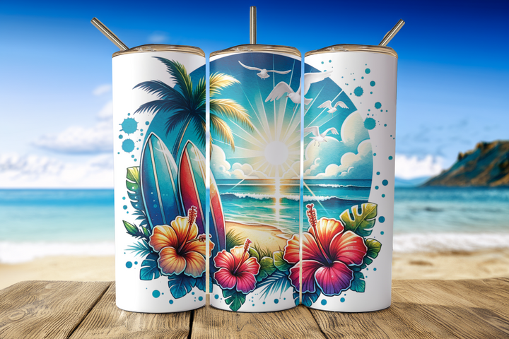 Digital Sublimation Designs - Summer Tumbler Wraps — 40oz Big Swig — Summer Water