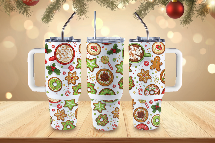 Digital Sublimation Designs - Holiday 2025 Tumbler Wraps — 40oz Big Swig — Christmas Cookies