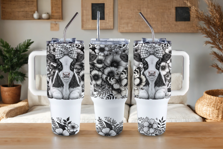 Digital Sublimation Designs - Spring Bloom Collection Tumbler Wraps — 40oz Big Swig — Moo Flowers