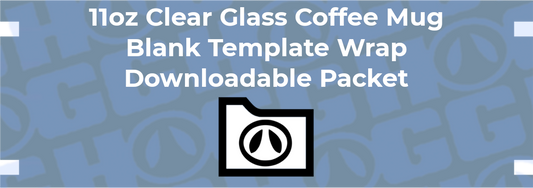 11oz COFFEE MUG GLASS CLEAR WRAP TEMPLATE