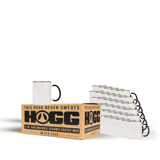 11oz Sublimatable Ceramic Mug - Black Rim & Handle Case (36 Units)